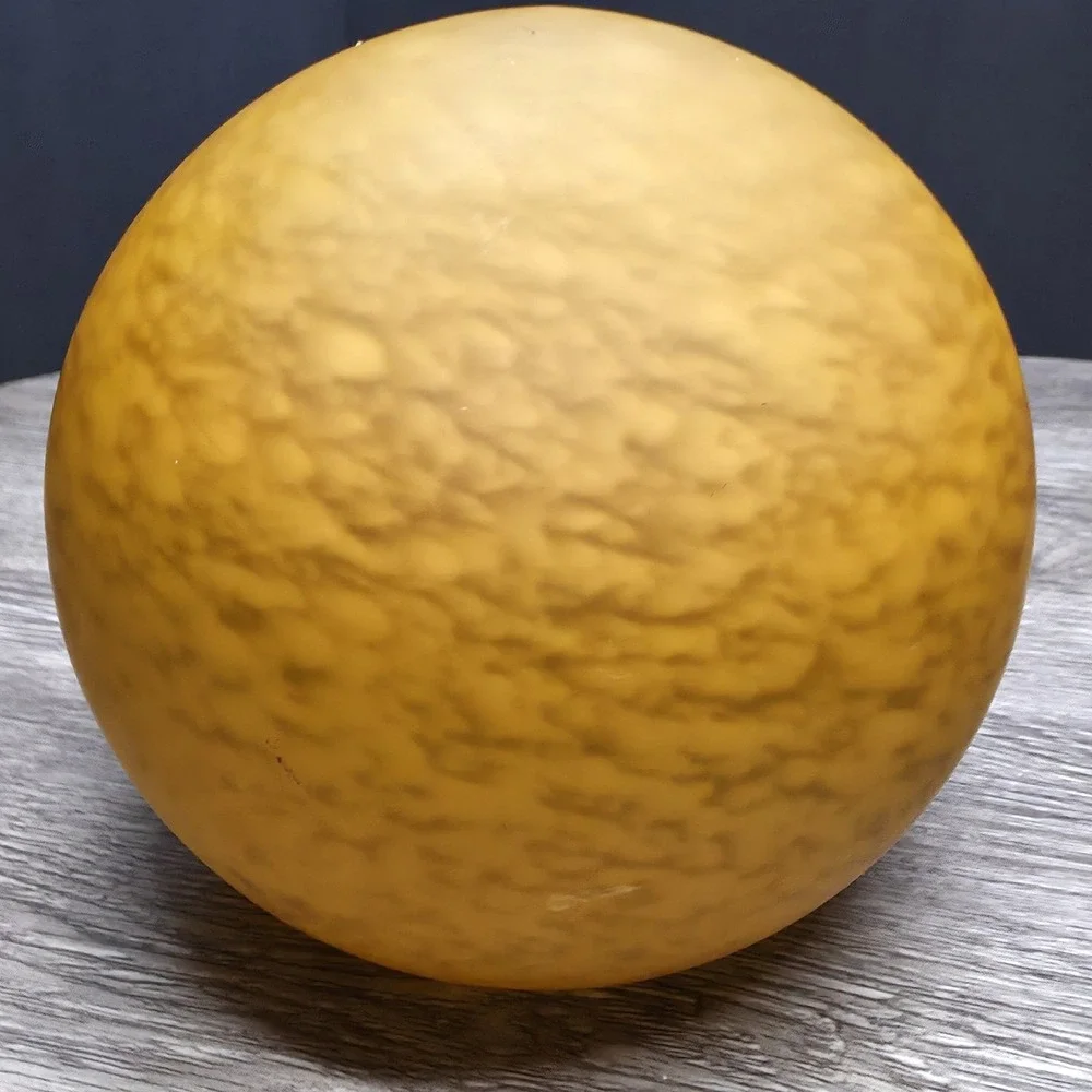 Vintage Orange Sphere Table/Desk Lamp With Brass Stand - Amazingly Beautiful